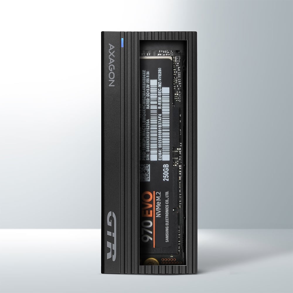 Карман внешний AXAGON SuperSpeed+ Thin Rib Box NVMe PCIe M.2 to USB3.2