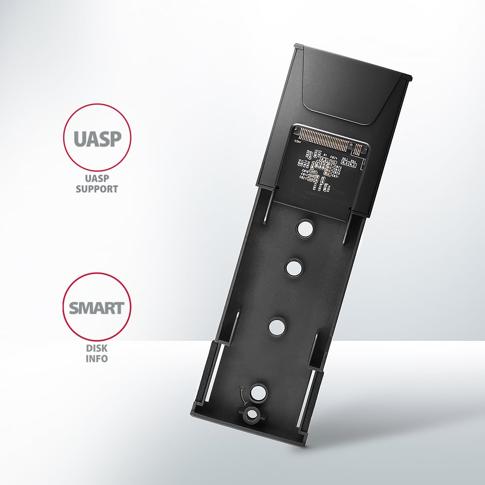 Карман внешний AXAGON Thin Screwless Box NVMe SATA M.2 SSD to USB3.2 (EEM2-GTS2)