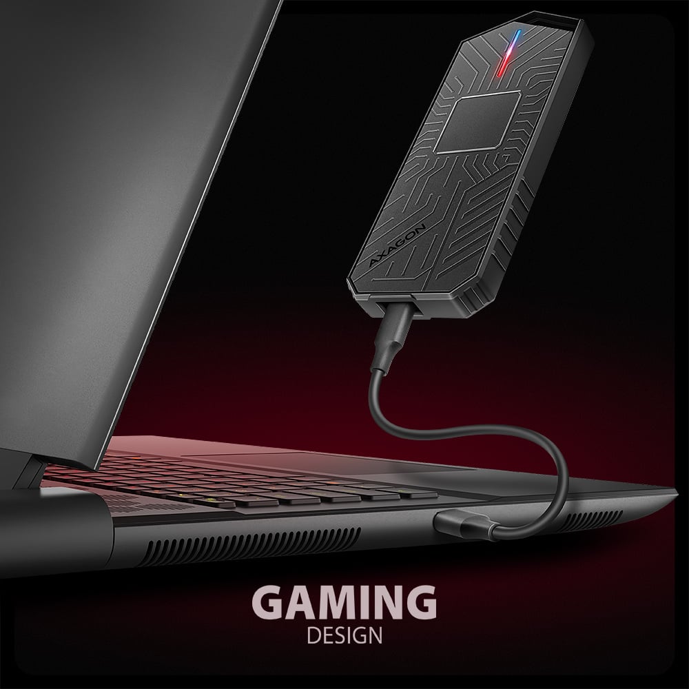Карман внешний AXAGON Game Box NVMe SATA M.2 SSD to USB3.2 (EEM2-GAM)