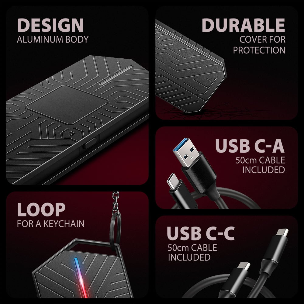 Карман внешний AXAGON Game Box NVMe SATA M.2 SSD to USB3.2 (EEM2-GAM)