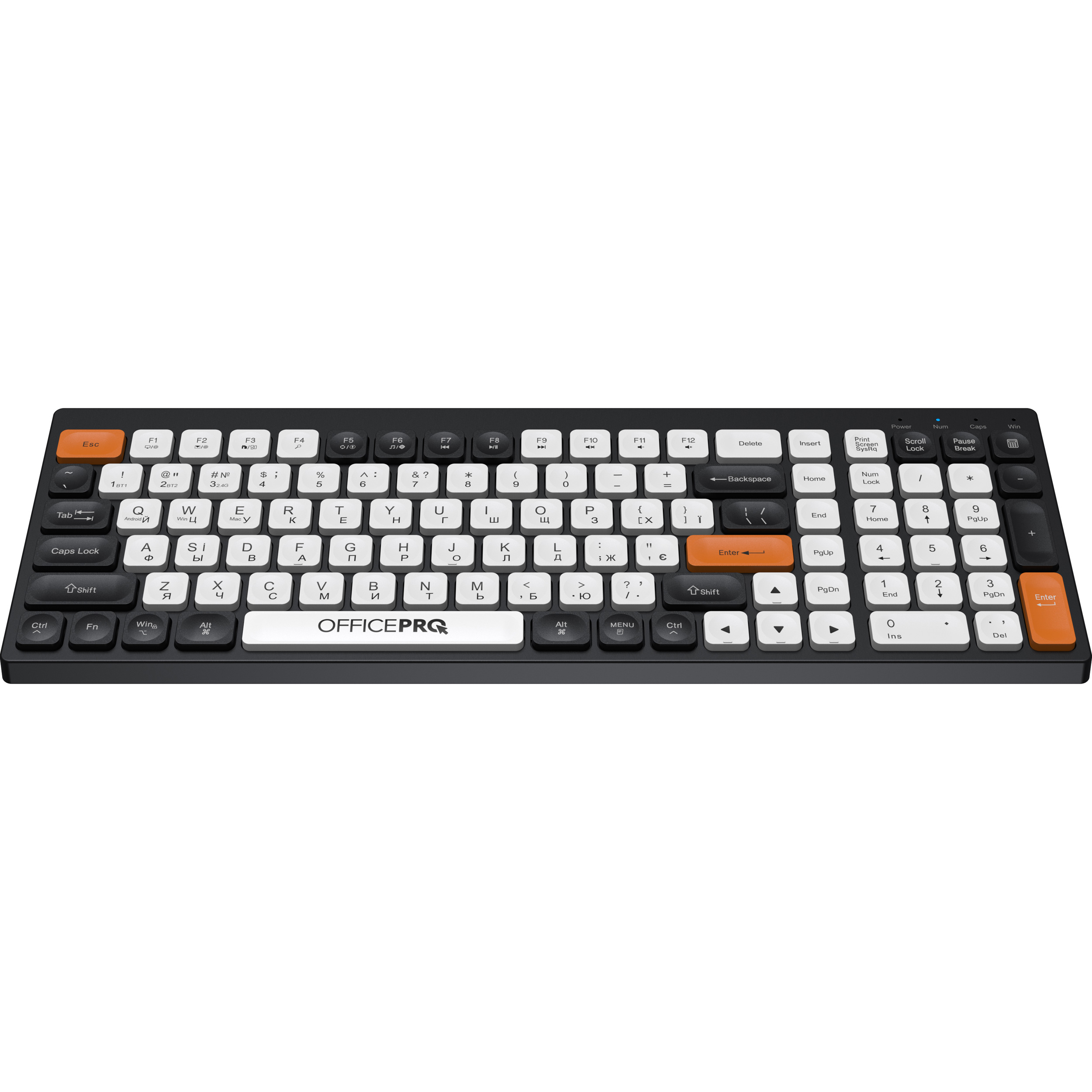 Клавіатура бездротова OFFICEPRO SK985 Black/White