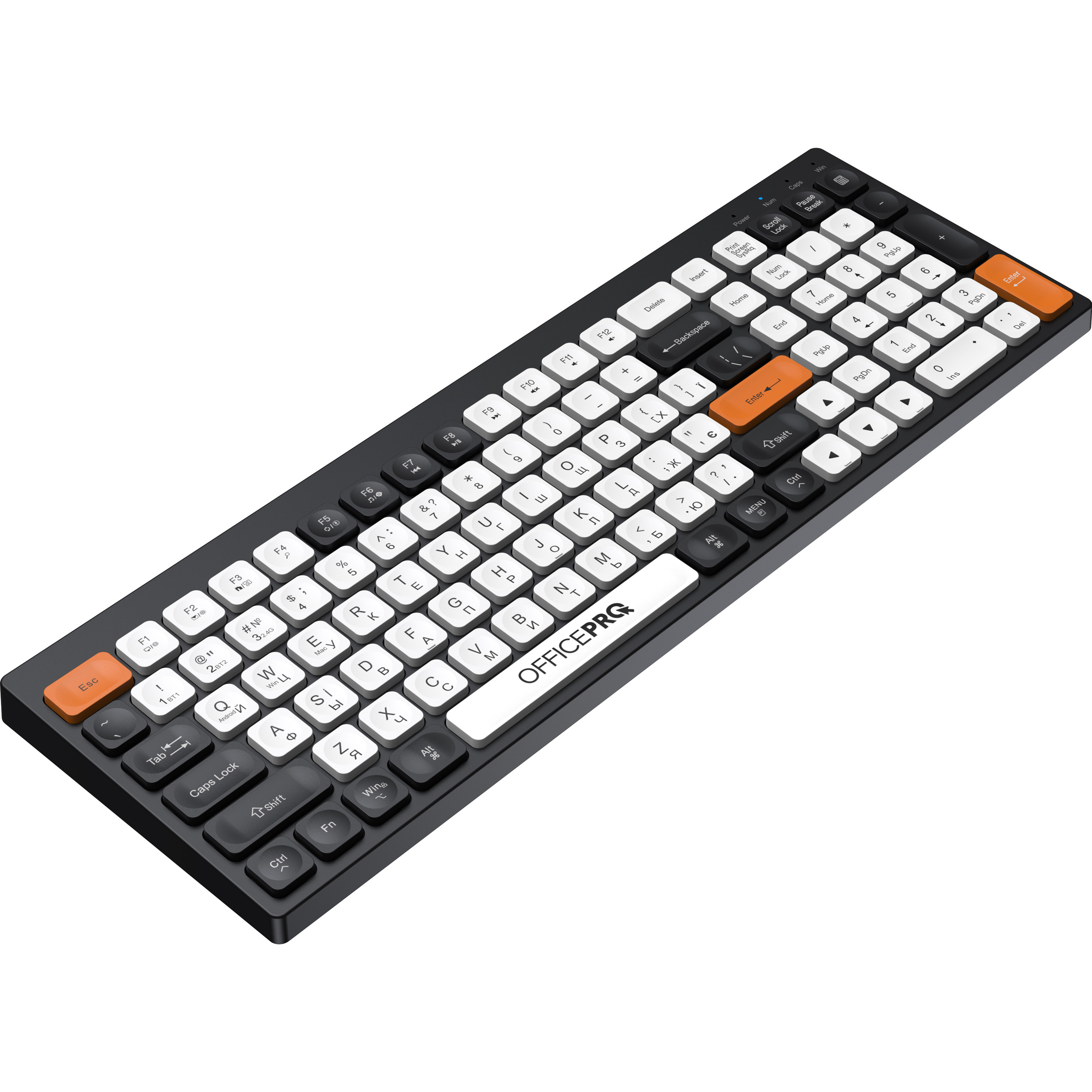 Клавіатура бездротова OFFICEPRO SK985 Black/White