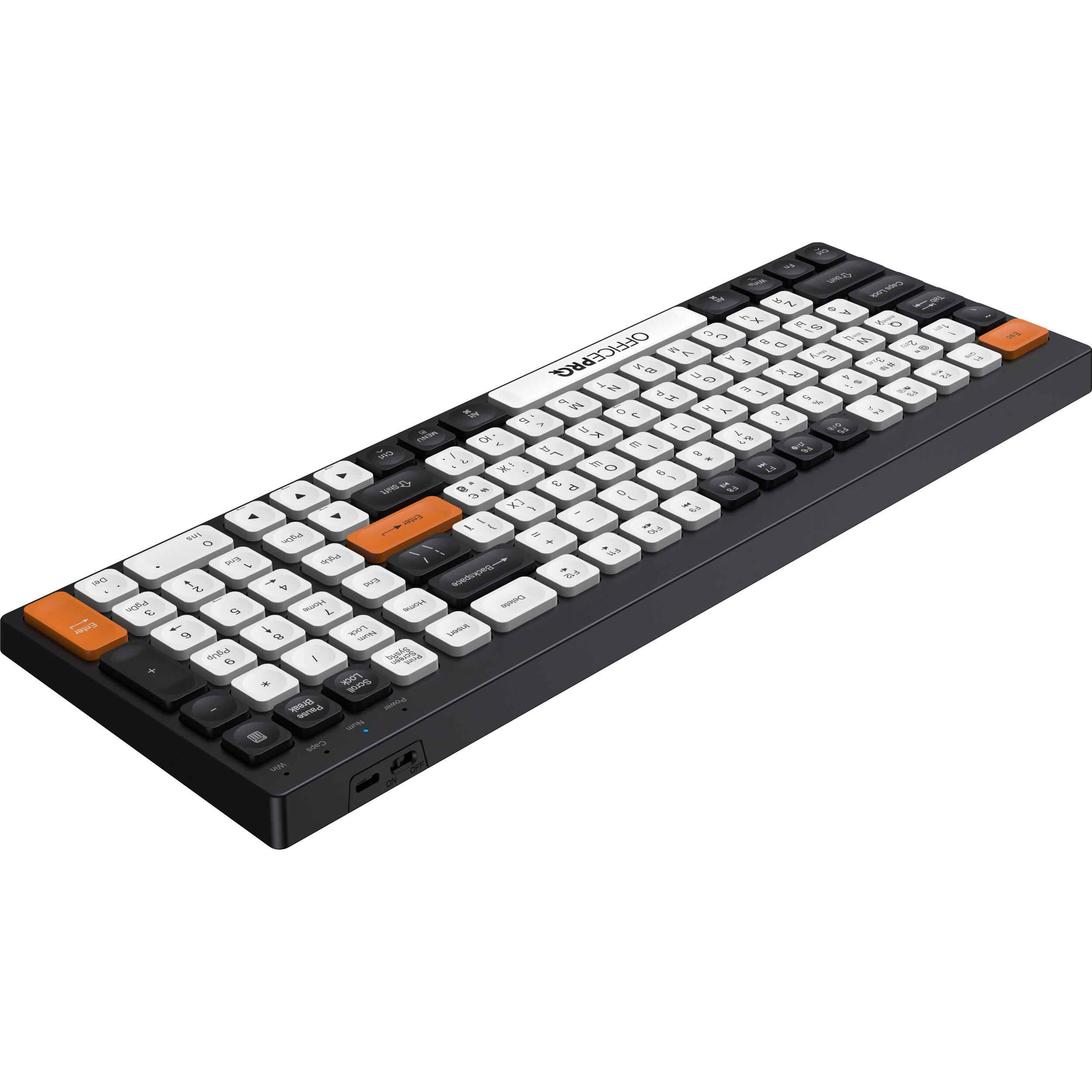 Клавіатура бездротова OFFICEPRO SK985 Black/White