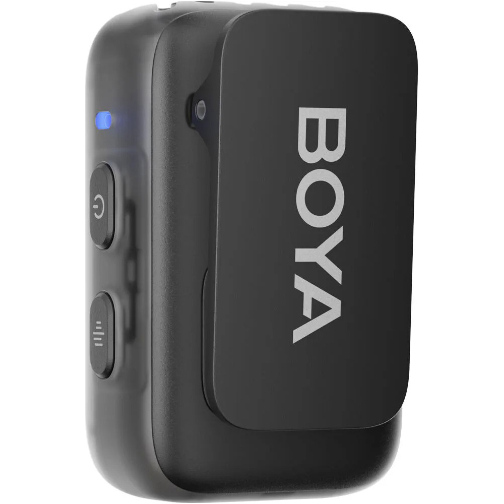 Бездротовий петличний мікрофон BOYA Boyamic 2-02 AI-PoweredMini Wireless Microphone Type-C & 3.5mm TRS Connectors Black