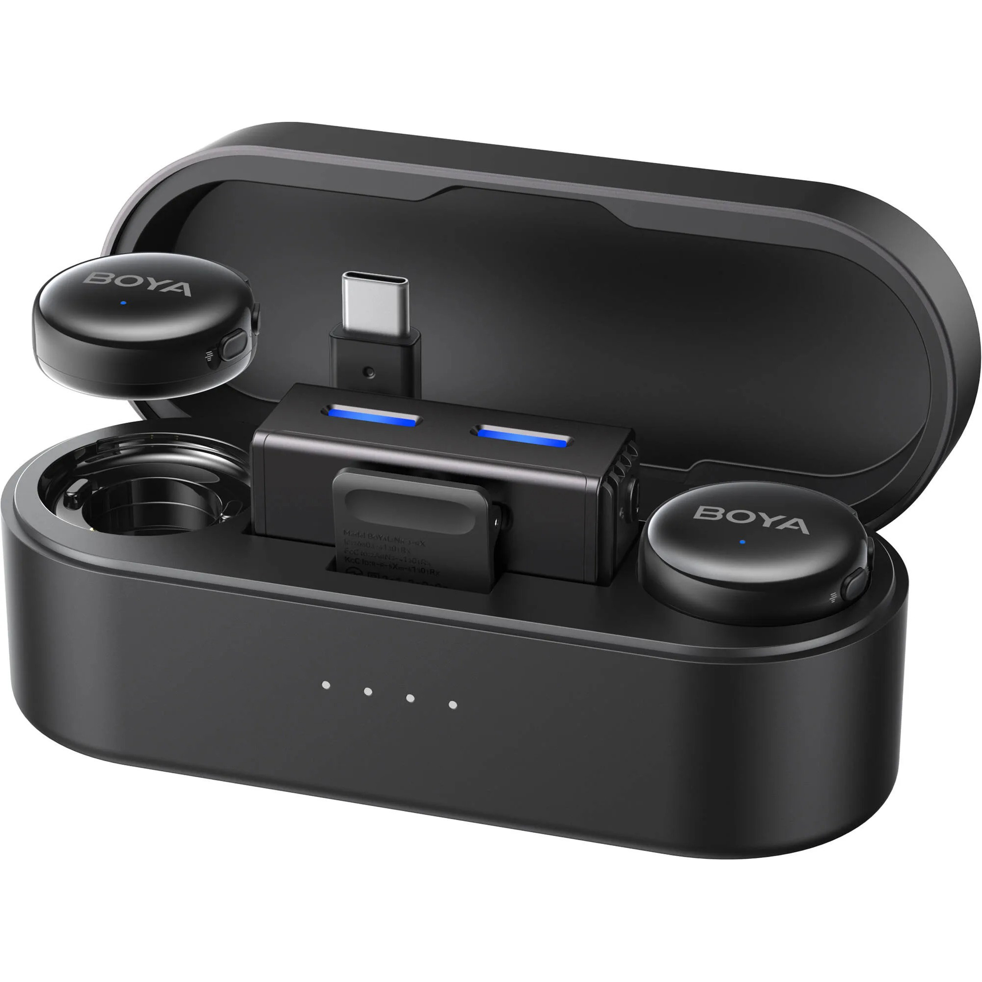 Бездротовий петличний мікрофон BOYA Link 3-02 AI-Powered Button-Sized Wireless Microphone Type-C & 3.5mm TRS Connectors