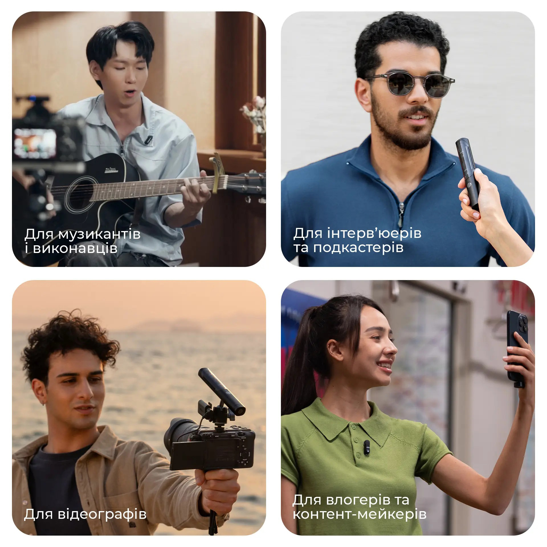 Бездротовий петличний мікрофон BOYA Magic-03 Transformable Al-Powered Mini Wireless Microphone Type-C & 3.5mm TRS Connectors