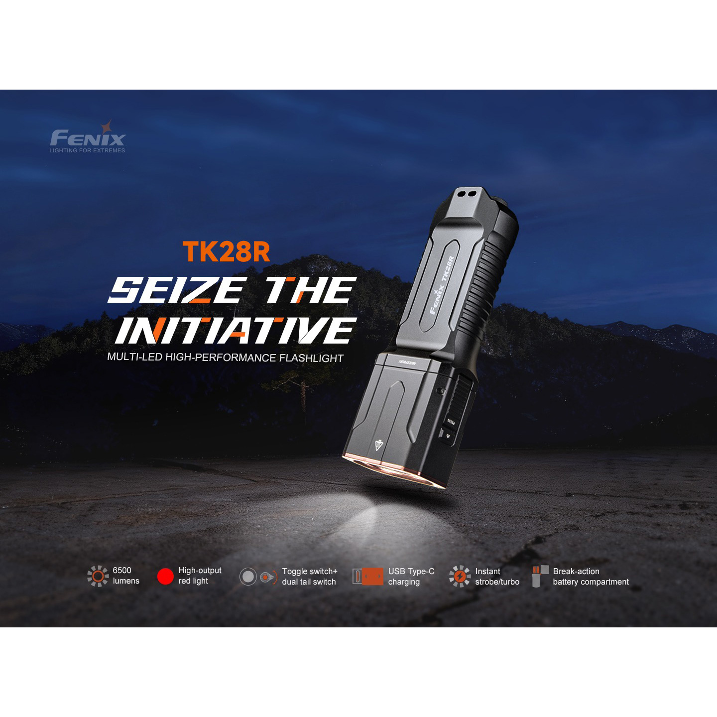 Фонарь FENIX TK28R Black