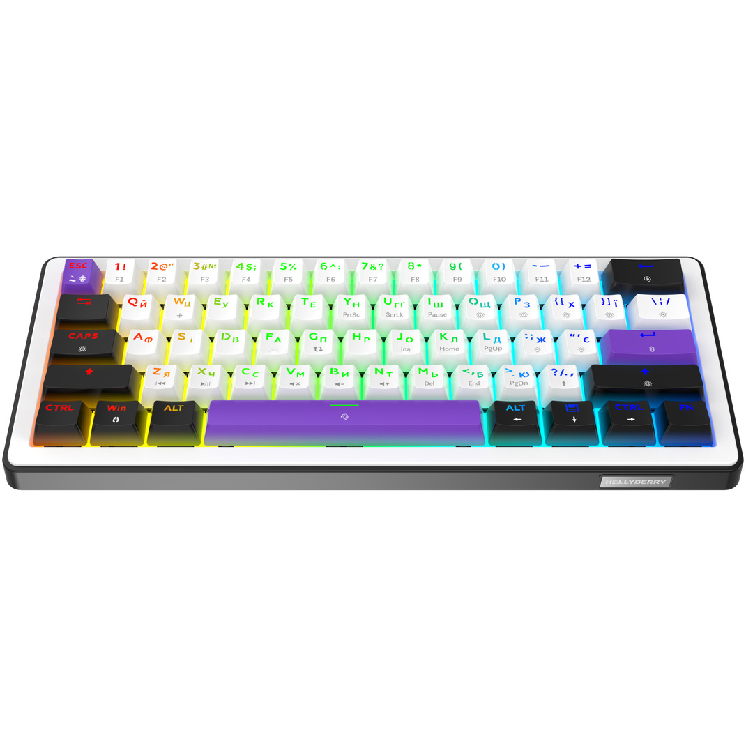 Клавиатура HATOR Hellyberry HK60 Linear Switch White/Violet