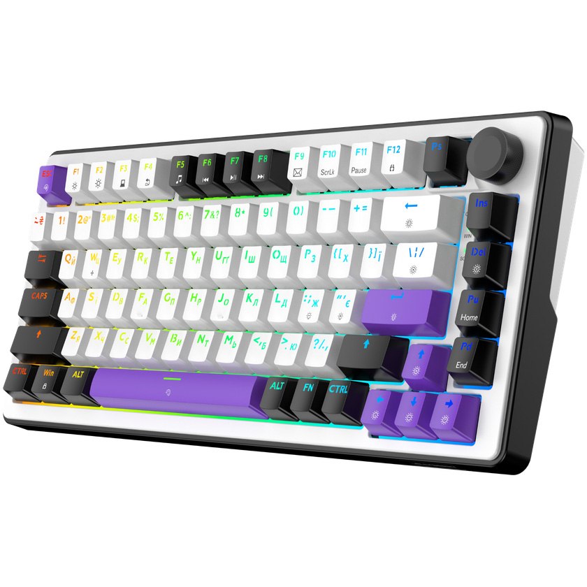 Клавиатура HATOR Hellyberry HK75 Linear Switch White/Violet