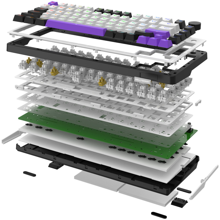 Клавиатура HATOR Hellyberry HK75 Linear Switch White/Violet