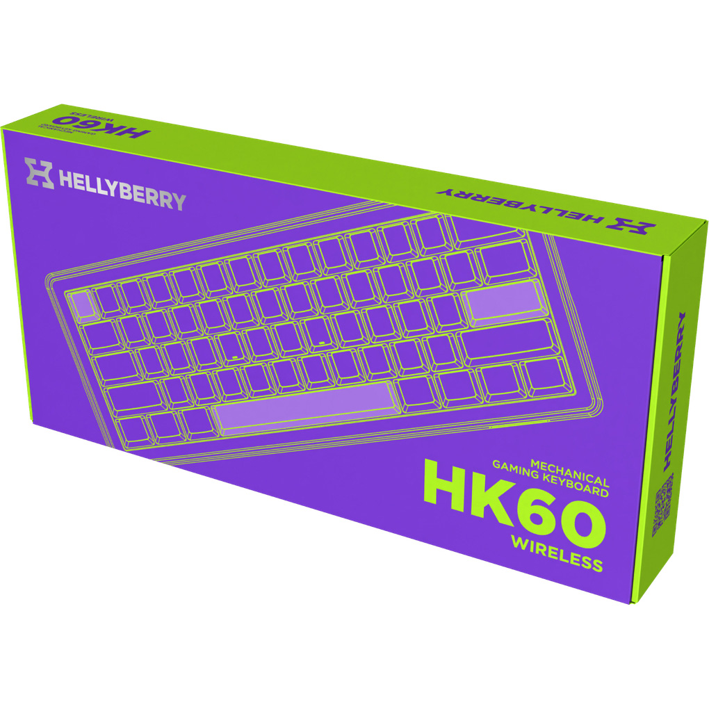 Клавиатура беспроводная HATOR Hellyberry HK60 Wireless Linear Switch White/Violet