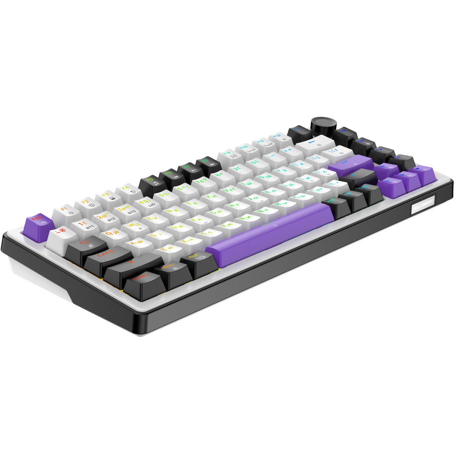 Клавіатура бездротова HATOR Hellyberry HK75 Wireless Linear Switch White/Violet