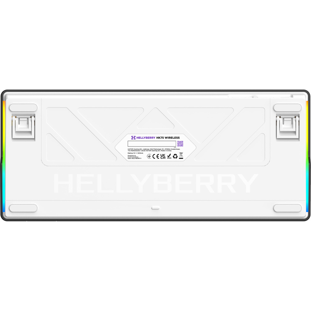 Клавіатура бездротова HATOR Hellyberry HK75 Wireless Linear Switch White/Violet