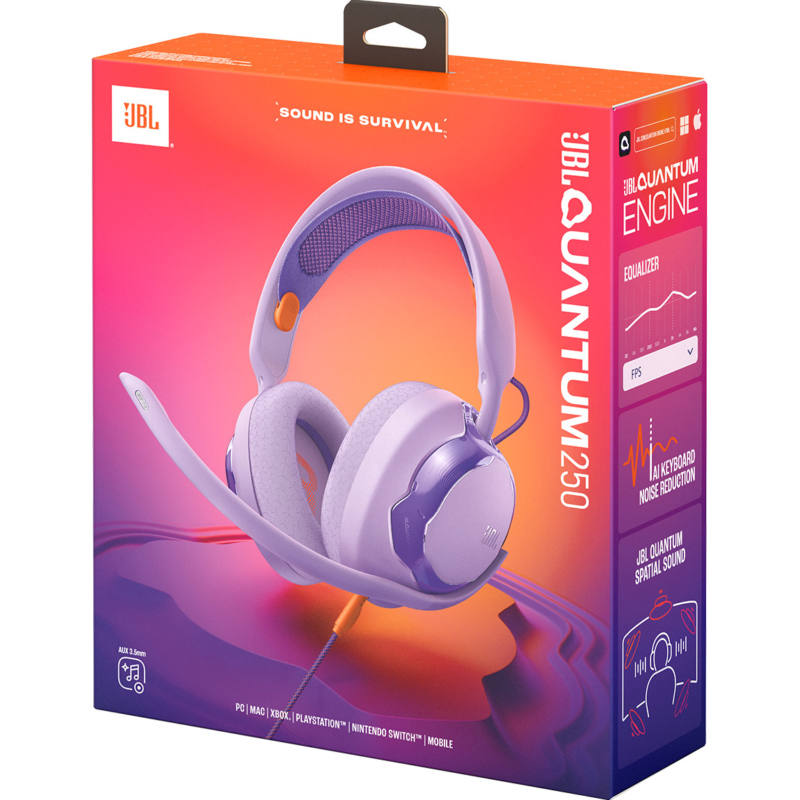 Наушники геймерские JBL Quantum 250 Purple