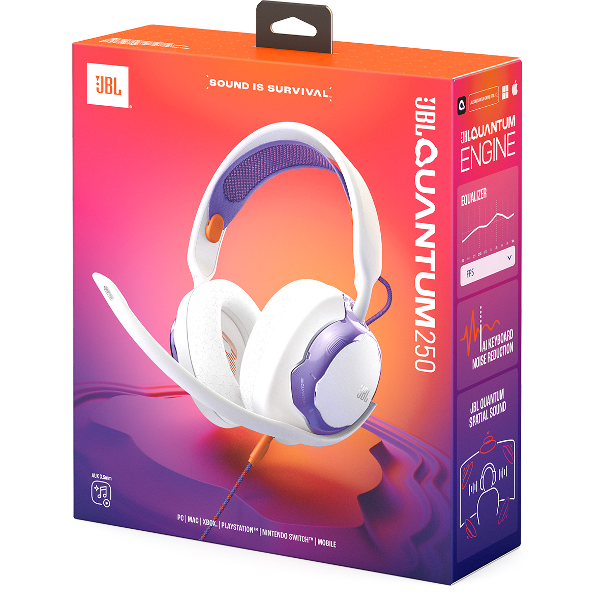 Наушники геймерские JBL Quantum 250 White
