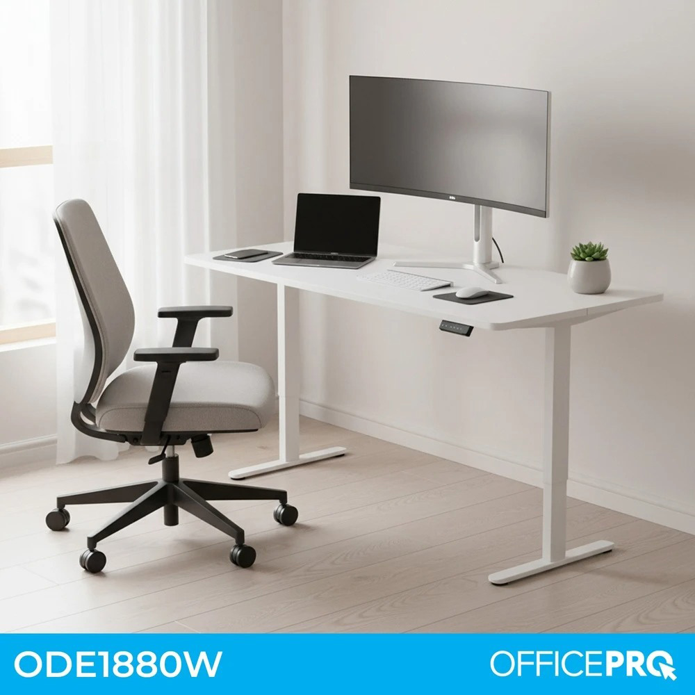 Компьютерный стол с электрорегулировкой высоты OFFICEPRO ODE1880W White