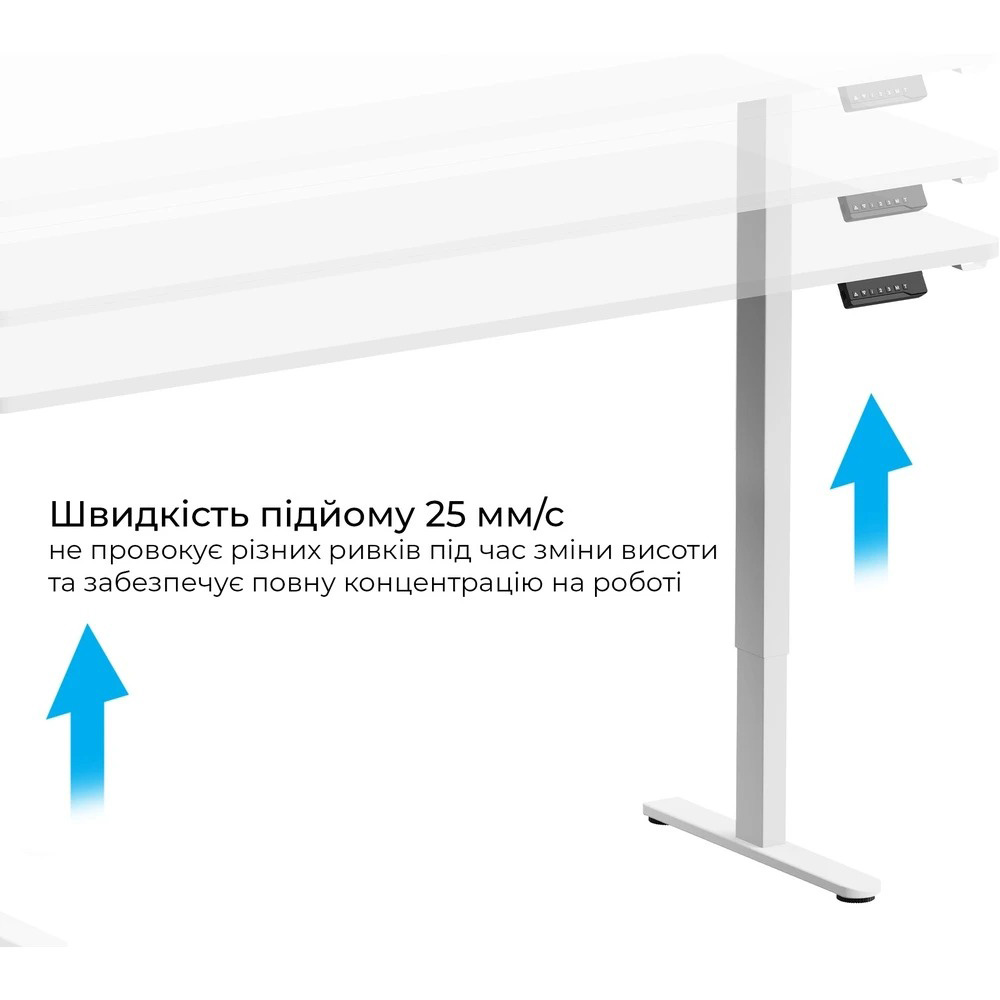 Компьютерный стол с электрорегулировкой высоты OFFICEPRO ODE1880W White
