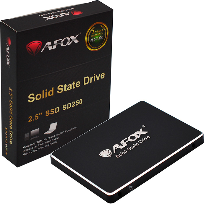 SSD диск AFOX SD250 256GB 2.5" SATA (SD250-256GQN)