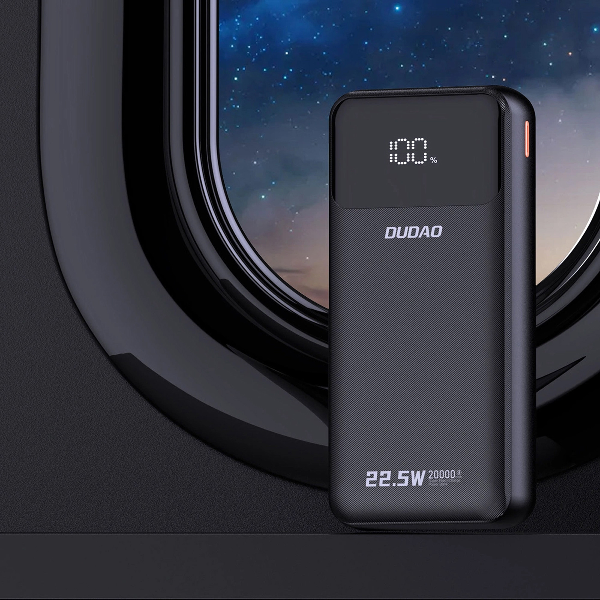 Повербанк DUDAO K15Pro USB-A w/2 cables 22.5W 20000mAh Black (6977196682430)