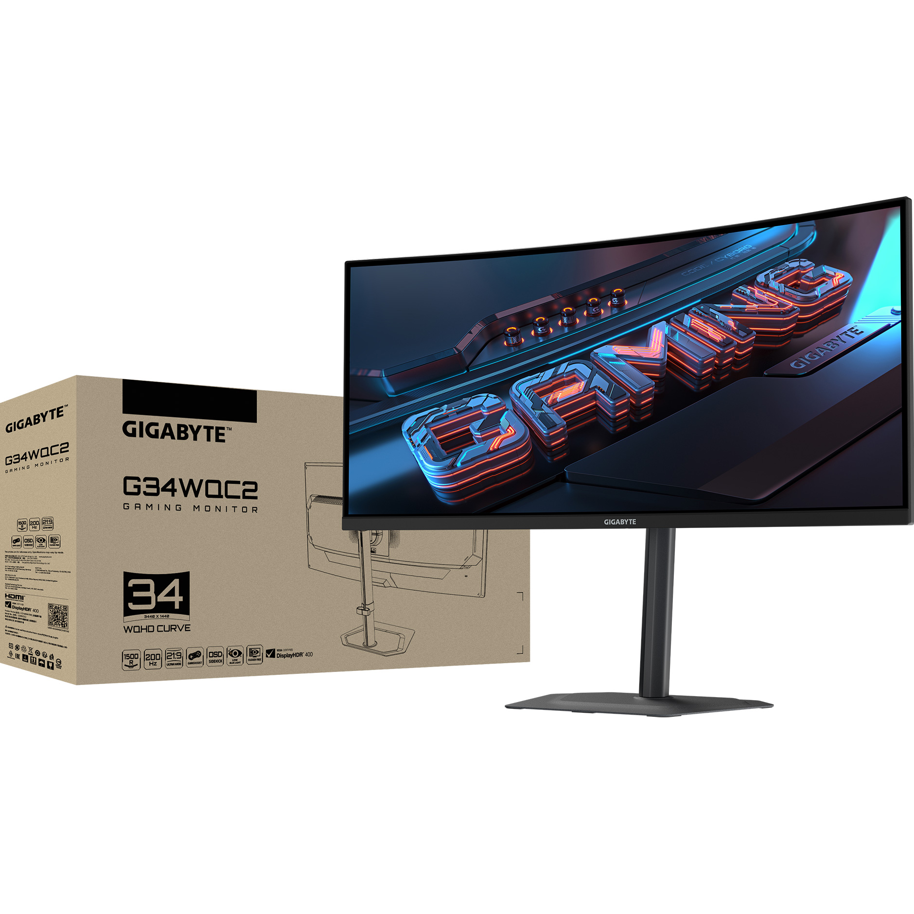 Монитор 34" GIGABYTE G34WQC2