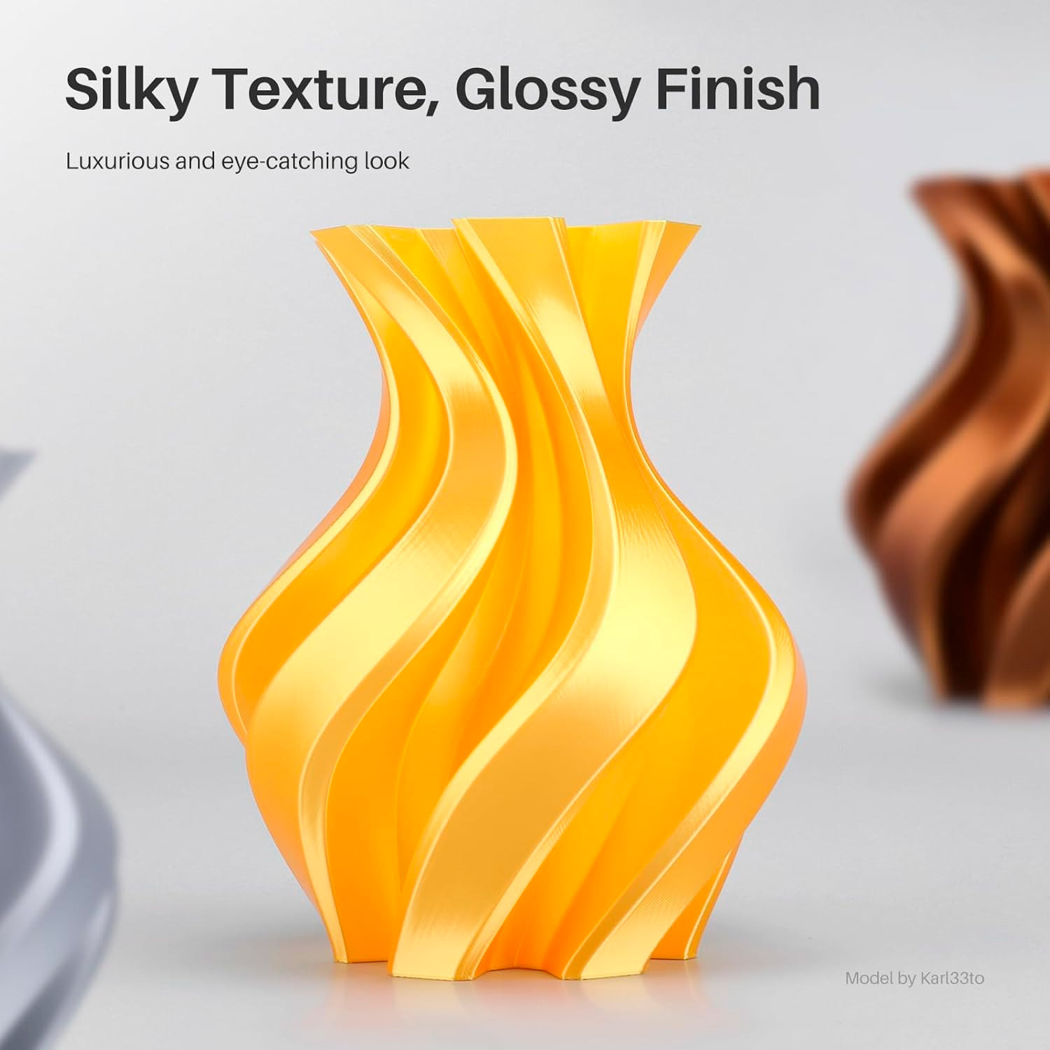 Пластик (філамент) для 3D принтера ELEGOO Silk PLA 1.75mm, 1кг, Silk Blue Purple Black (50.203.0336)
