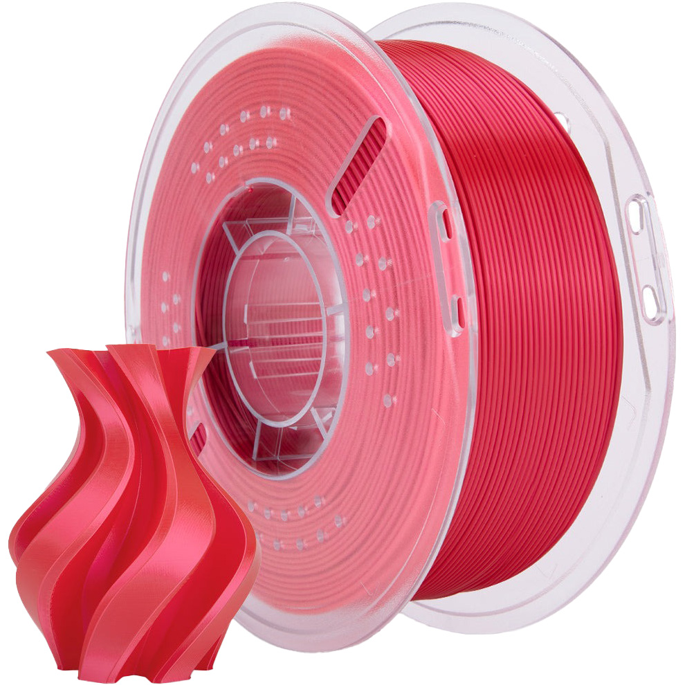 Пластик (філамент) для 3D принтера ELEGOO Silk PLA 1.75mm, 1кг, Silk Red (50.203.0338)