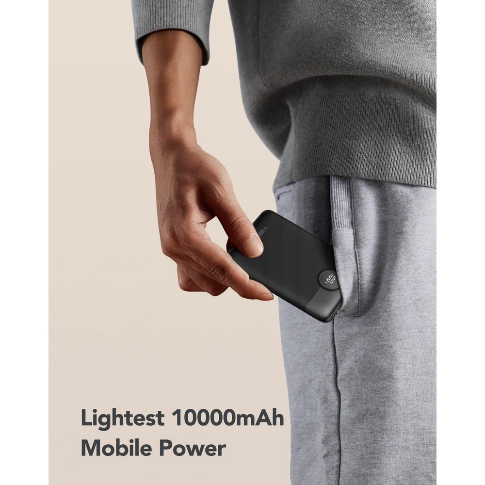 Повербанк VEGER C11 with Built-in Cables 22.5W 10000mAh Black