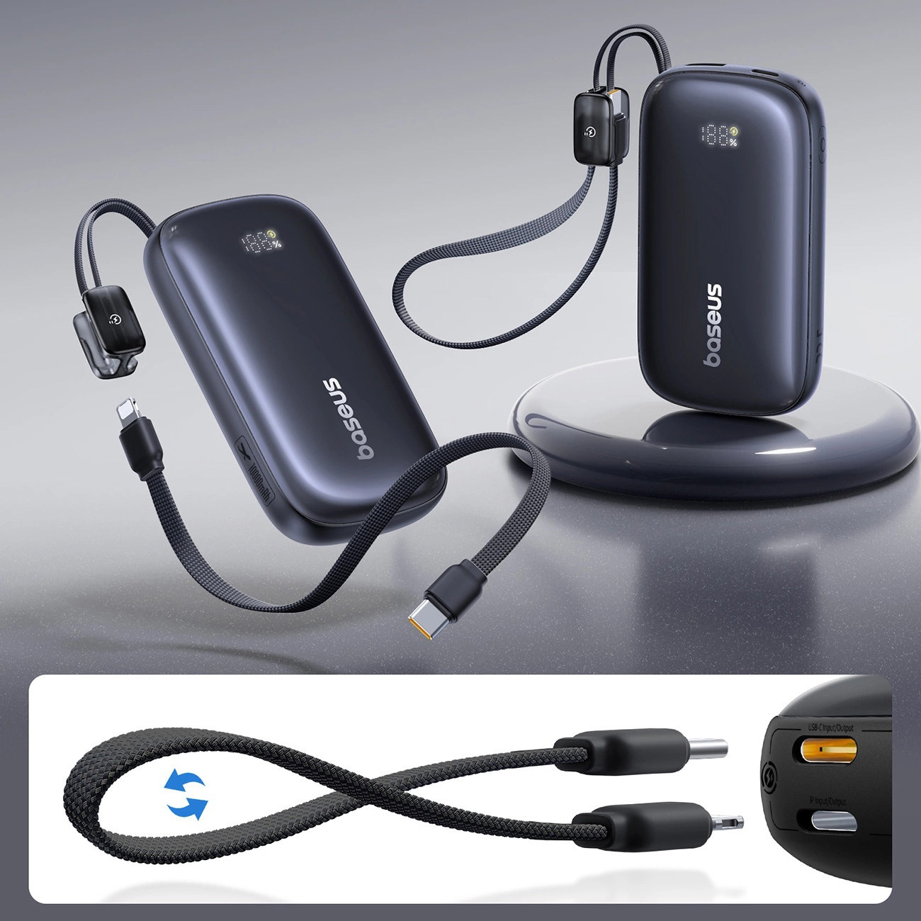 Повербанк BASEUS EnerFill FC21 Qpow 3 Ultra 45W 20000mAh Black (E0027P00)