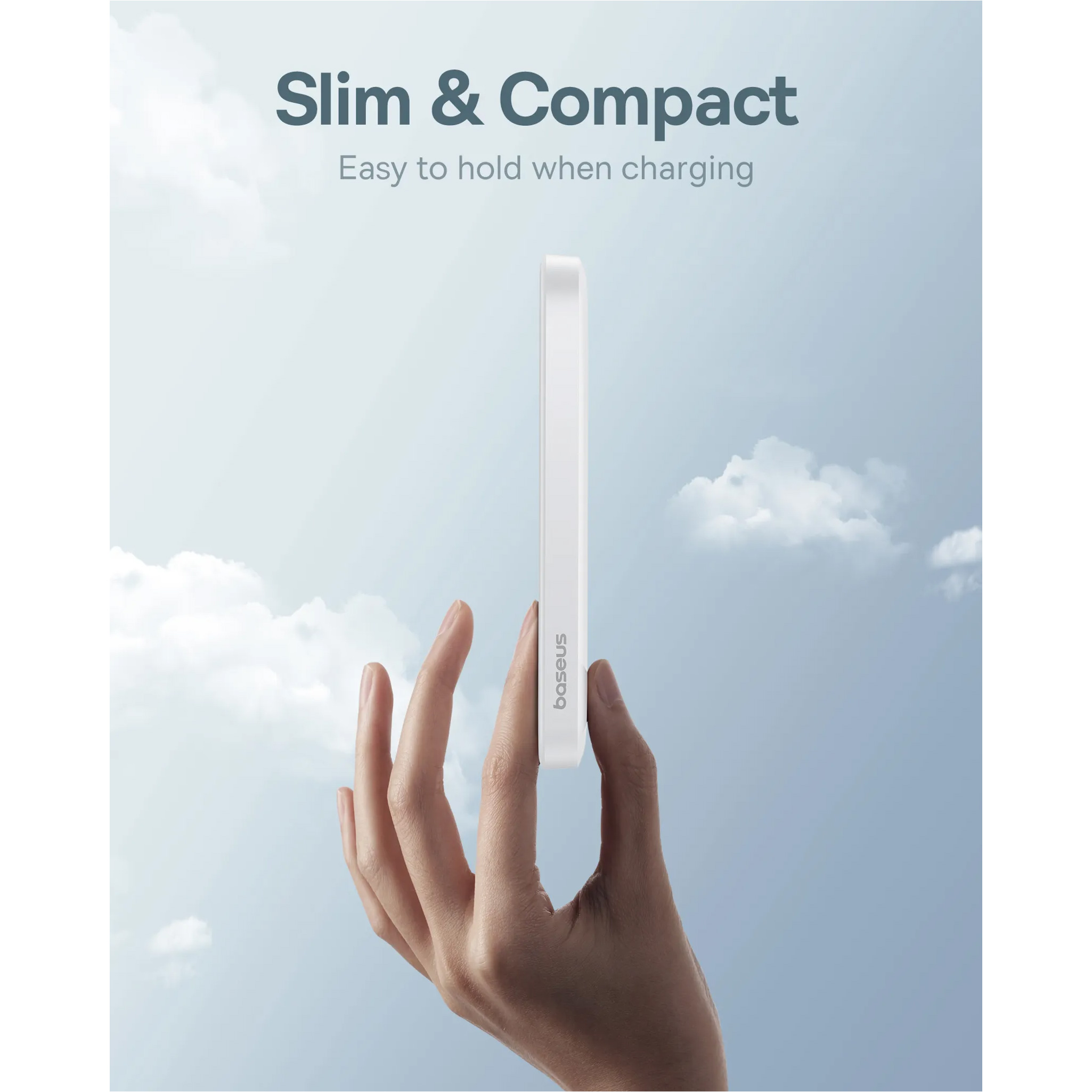 Повербанк з бездротовою зарядкою BASEUS Magnetic Mini Wireless Fast Charge 2in1 20W 5000mAh White (P10022107223-00)