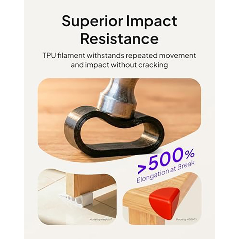 Пластик (філамент) для 3D принтера ELEGOO Rapid TPU 95A 1.75mm, 1кг, Black (50.203.0631)