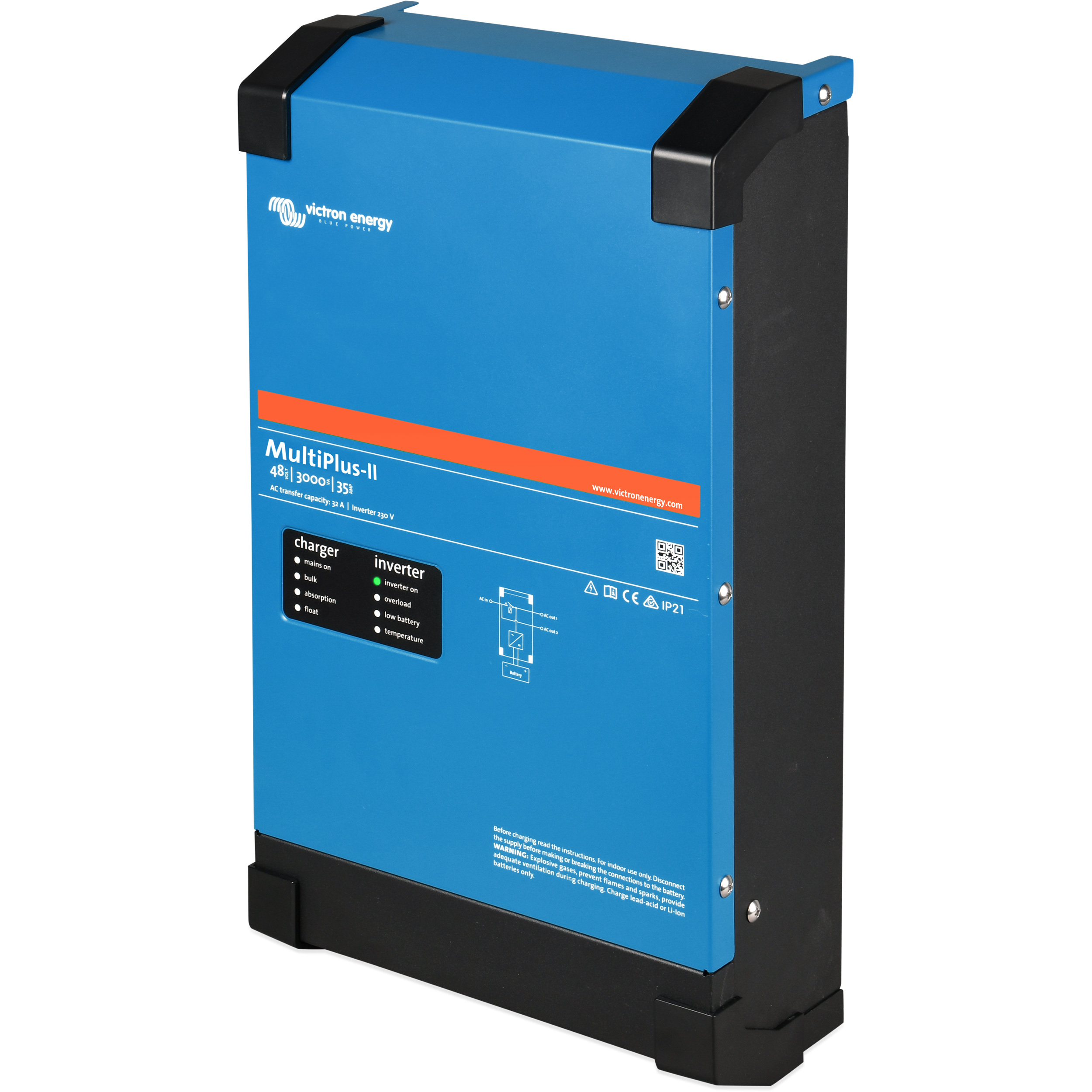 Інвертор гібридний VICTRON ENERGY MultiPlus-II 48/3000/35-32 (PMP482305010)