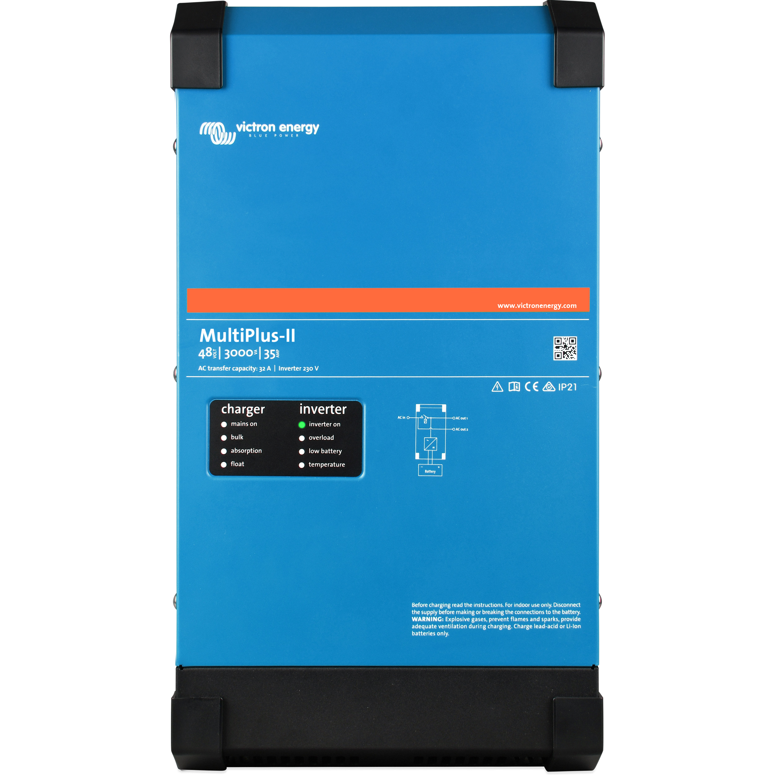 Інвертор гібридний VICTRON ENERGY MultiPlus-II 48/3000/35-32 (PMP482305010)