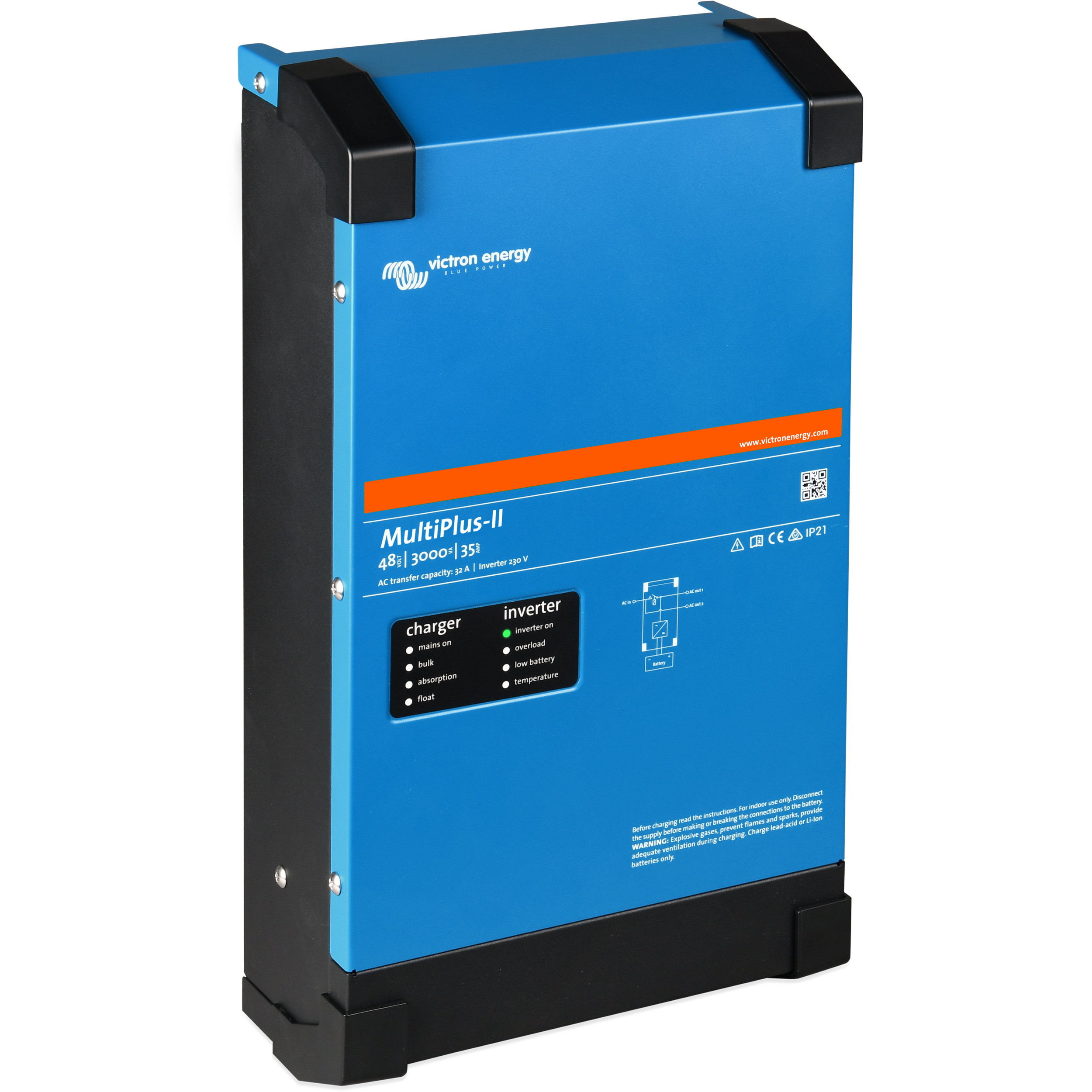 Інвертор гібридний VICTRON ENERGY MultiPlus-II 48/3000/35-32 (PMP482305010)