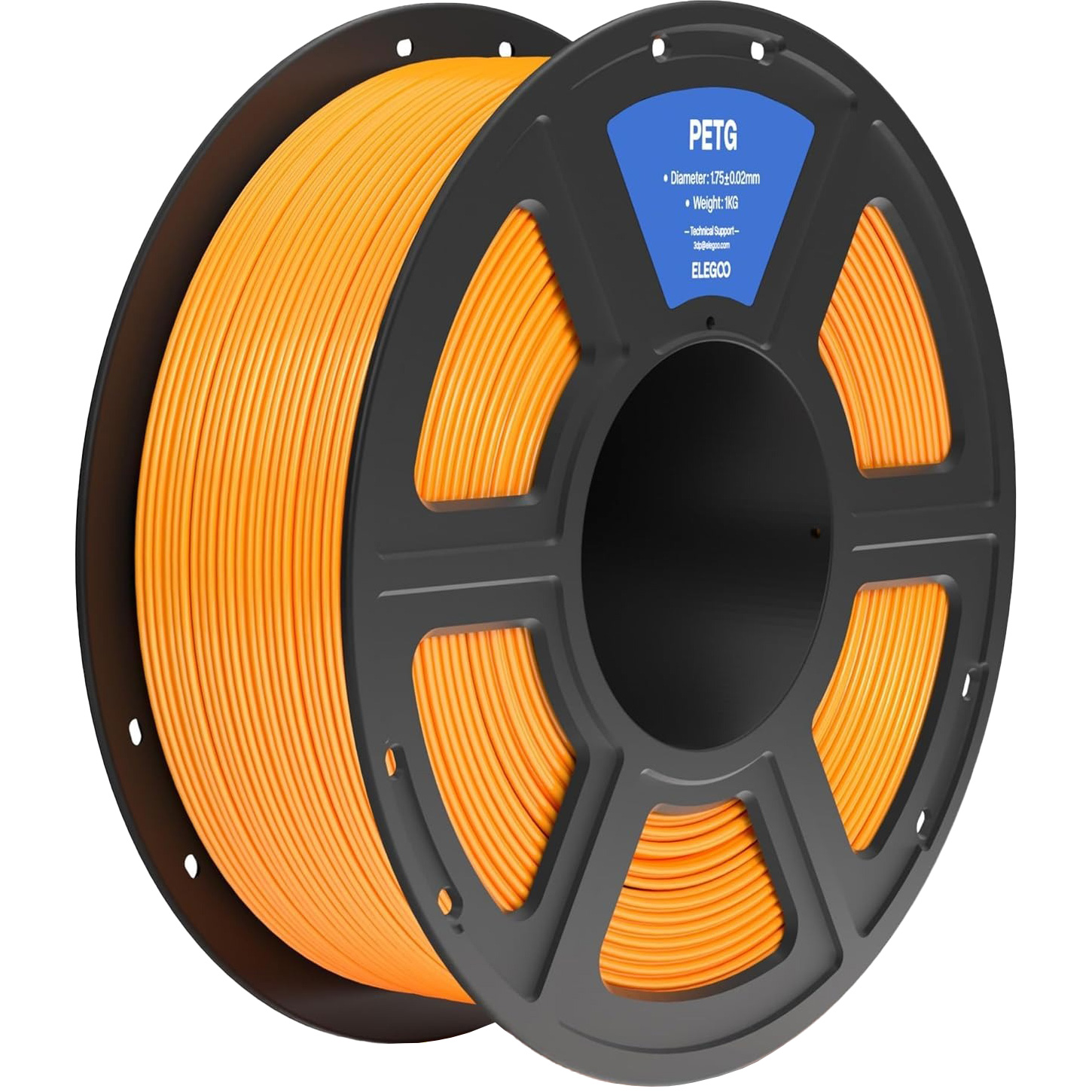 Пластик (філамент) для 3D принтера ELEGOO PETG 1.75mm, 1кг, Orange (50.203.0392)