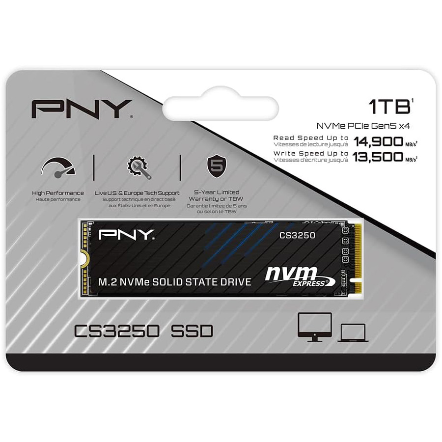 SSD диск PNY CS3250 1TB M.2 NVMe (M280CS3250-1TB-TB)