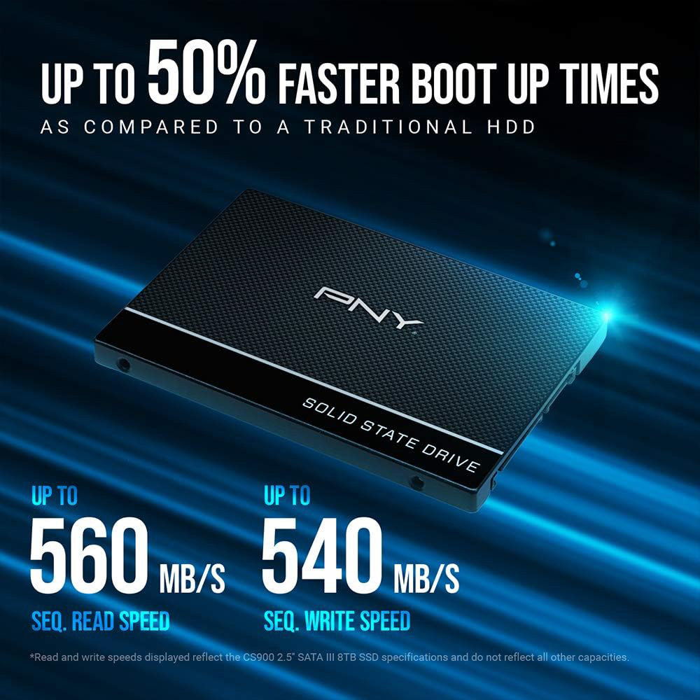 SSD диск PNY CS900 500GB 2.5" SATA (SSD7CS900-500-RB)