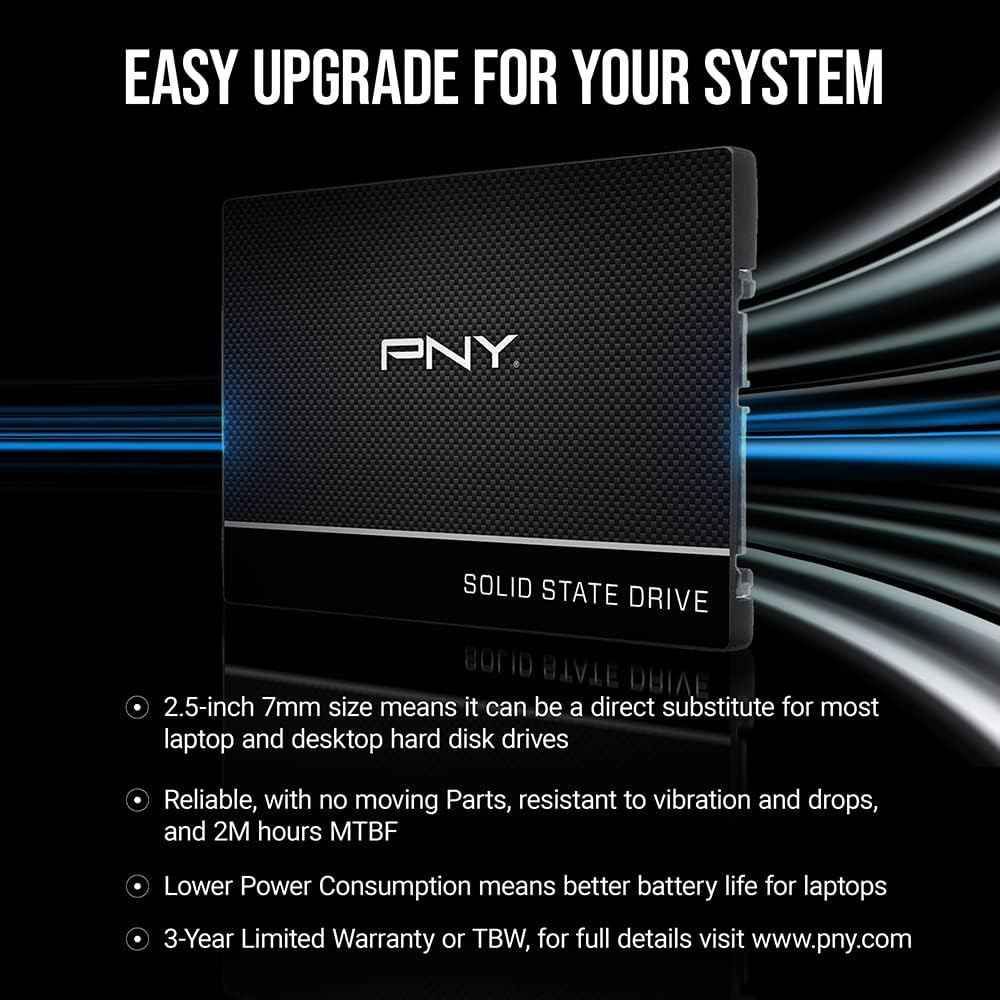 SSD диск PNY CS900 500GB 2.5" SATA (SSD7CS900-500-RB)