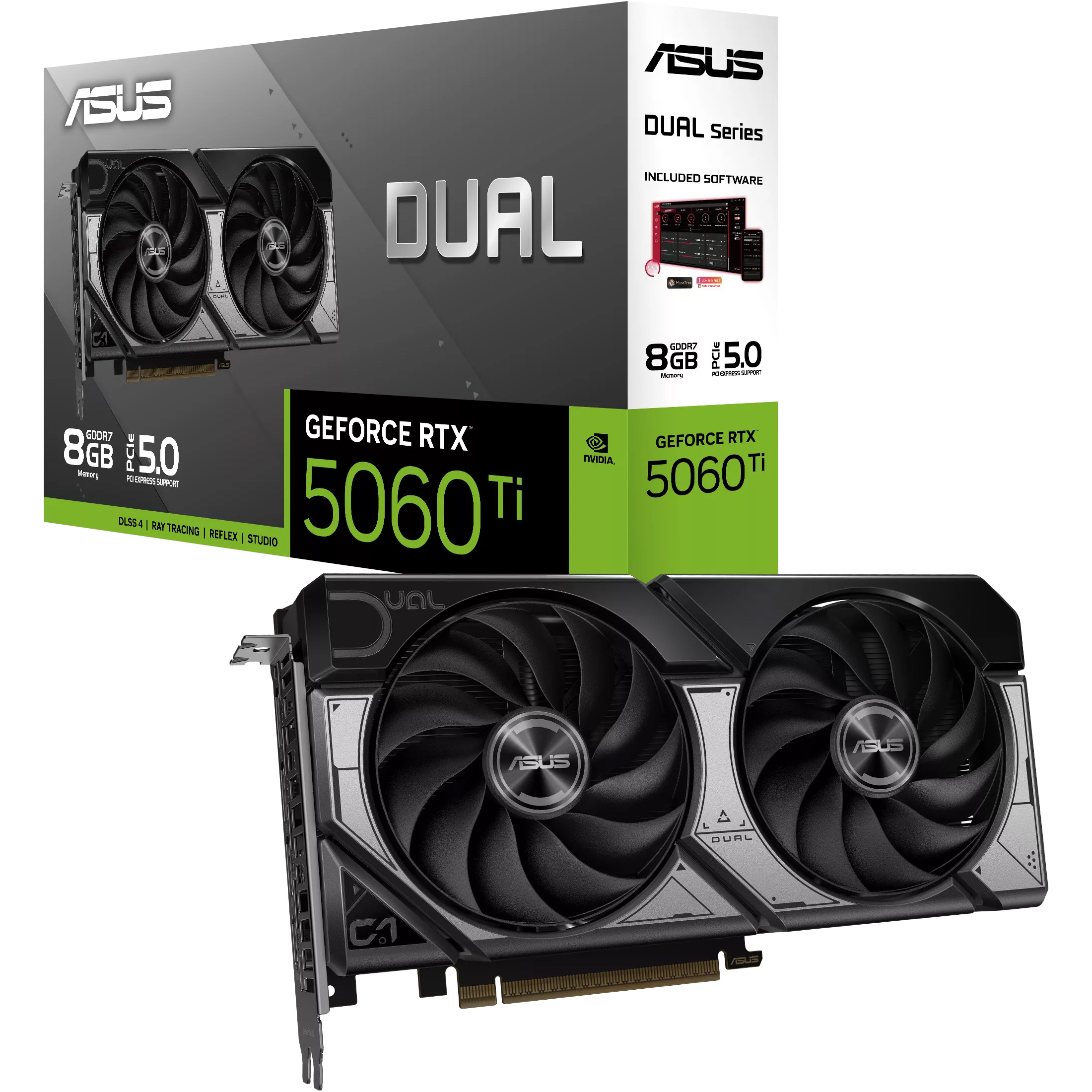 Відеокарта ASUS Dual GeForce RTX 5060 Ti 8GB GDDR7 (DUAL-RTX5060TI-8G)