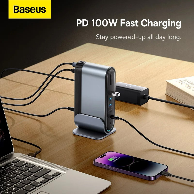 Док-станція BASEUS UnionJoy 17-Port Triple-Display Docking Station (B00532304811-00)