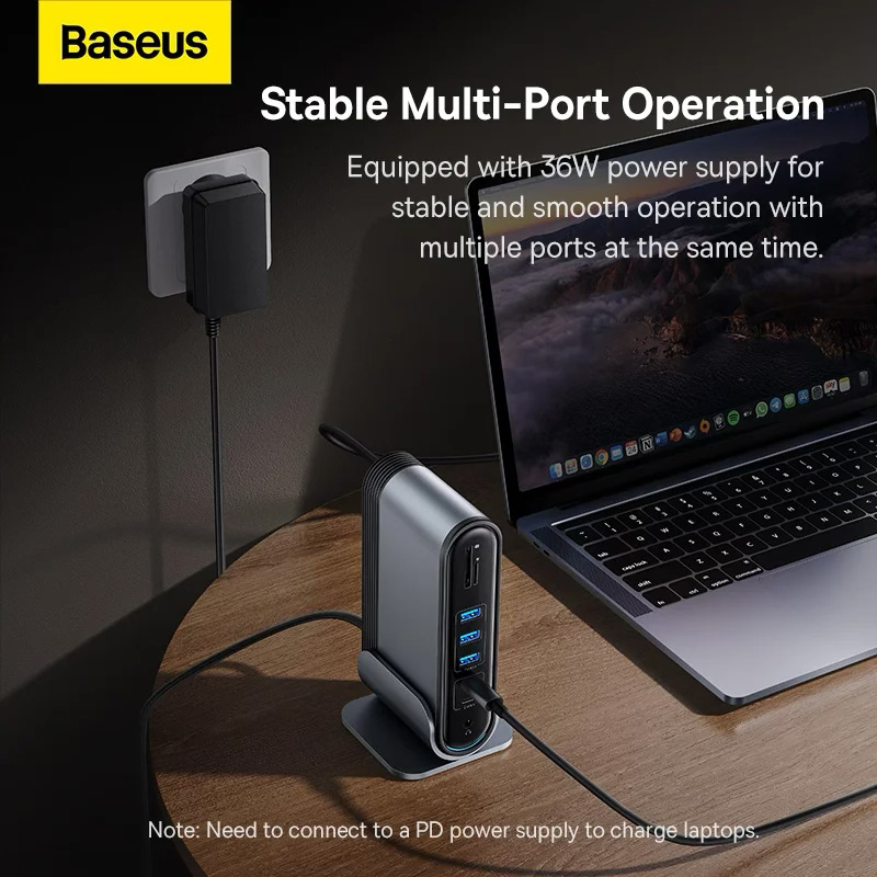 Док-станція BASEUS UnionJoy 17-Port Triple-Display Docking Station (B00532304811-00)