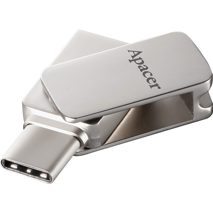 Флешка 64GB APACER AH181 USB 3.2 Type-C/USB-A (AP64GAH181S-1)