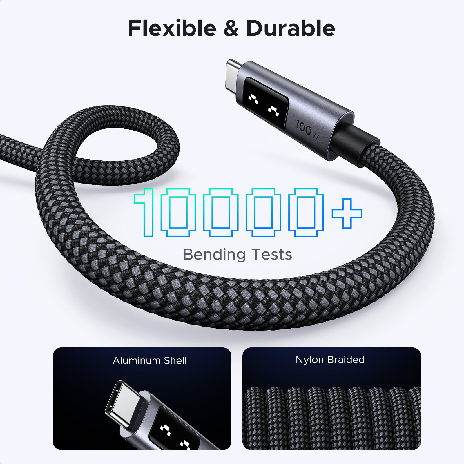 Кабель UGREEN L509 Uno USB-C to USB-C 100W 2м (35512)