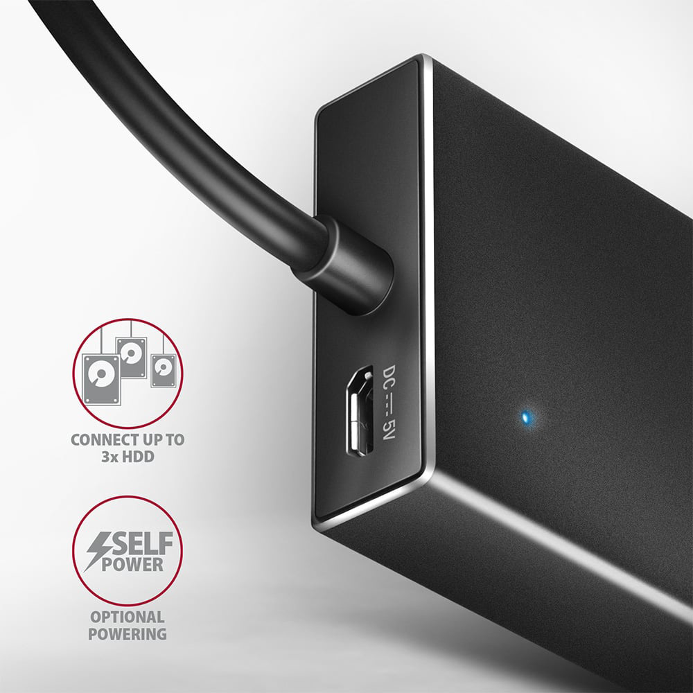 USB-хаб AXAGON 7-Port SuperSpeed USB-C Flat Hub