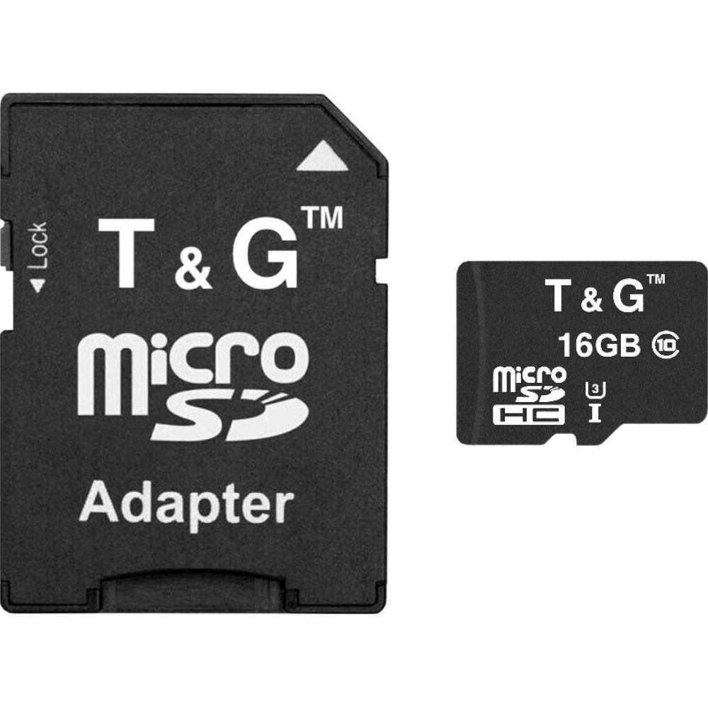 Карта пам'яті T&G microSDXC 16GB UHS-I U3 Class 10 + SD-adapter (TG-16GBSD10U3-01)