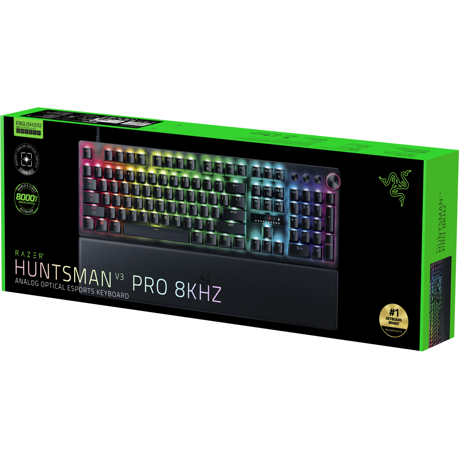 Клавіатура RAZER Huntsman V3 Pro 8KHz Analog Optical Switch Gen. 2 Black (RZ03-05530100-R3M1)