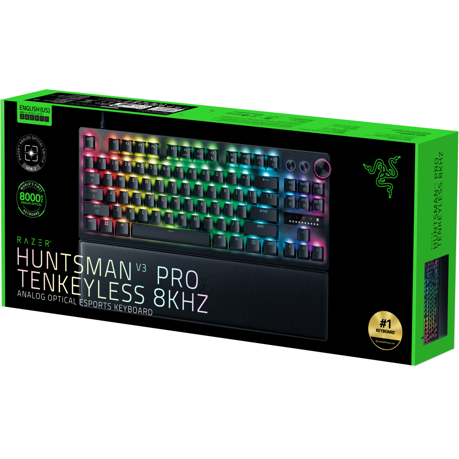 Клавіатура RAZER Huntsman V3 Pro TKL 8KHz Analog Optical Switch Gen. 2 Black (RZ03-05520100-R3M1)