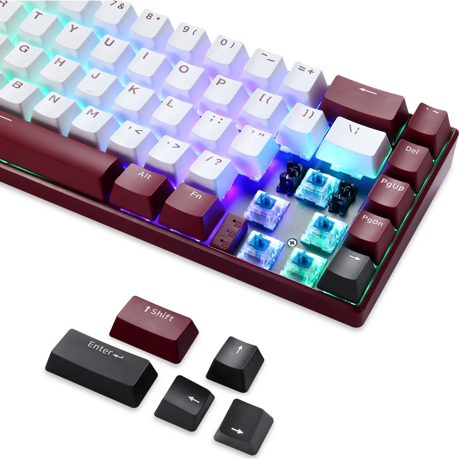 Клавиатура беспроводная MOTOSPEED BK67 Longhua Blue Switch Red (MTBK67RMB)