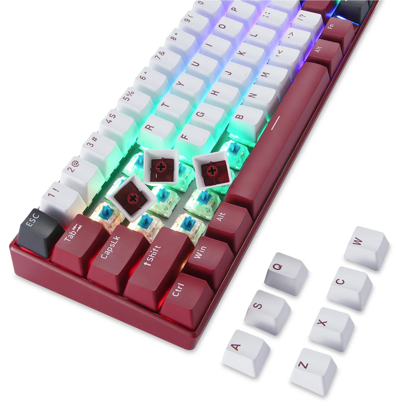 Клавиатура беспроводная MOTOSPEED BK67 Longhua Blue Switch Red (MTBK67RMB)