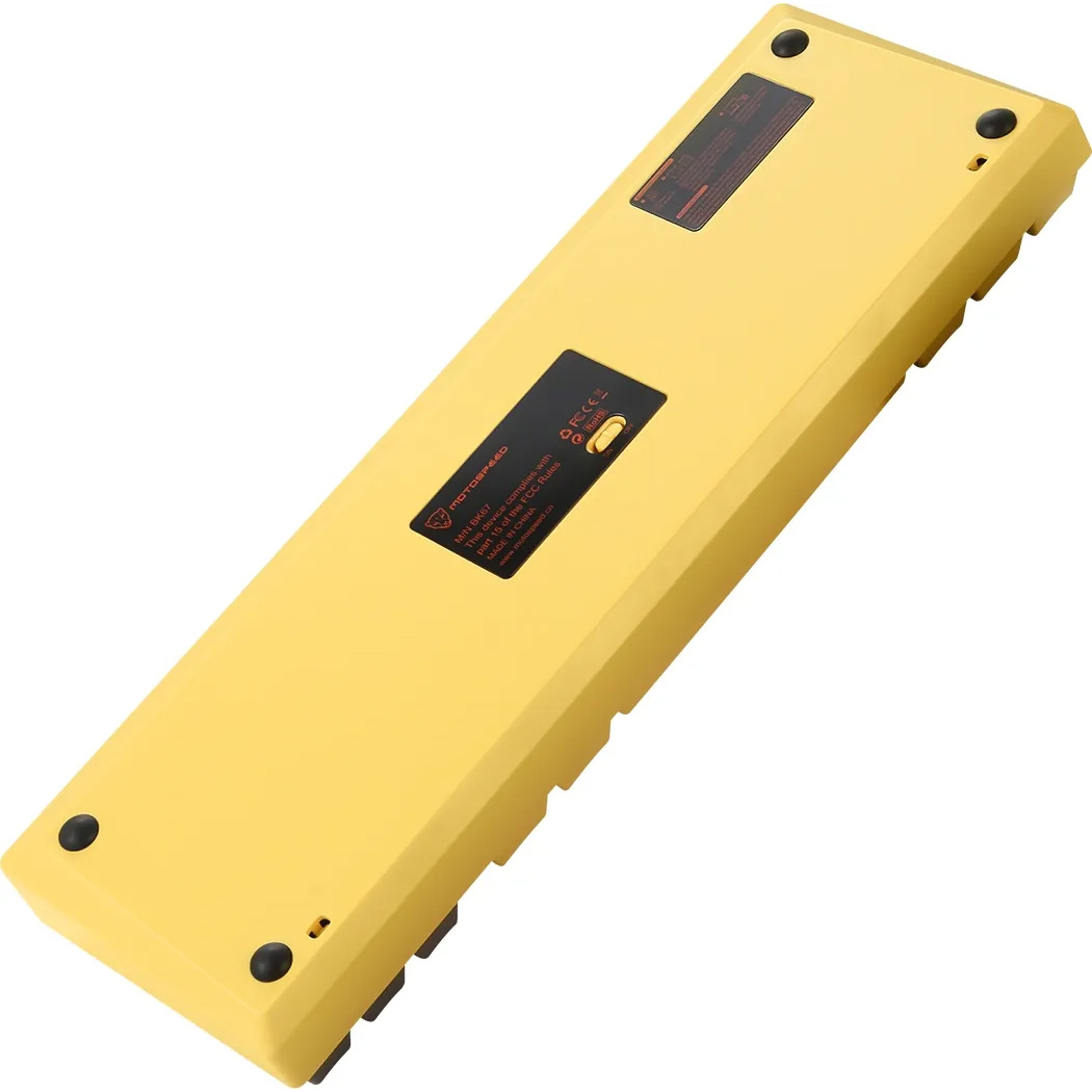 Клавиатура беспроводная MOTOSPEED BK67 Longhua Blue Switch Yellow (MTBK67YMB)