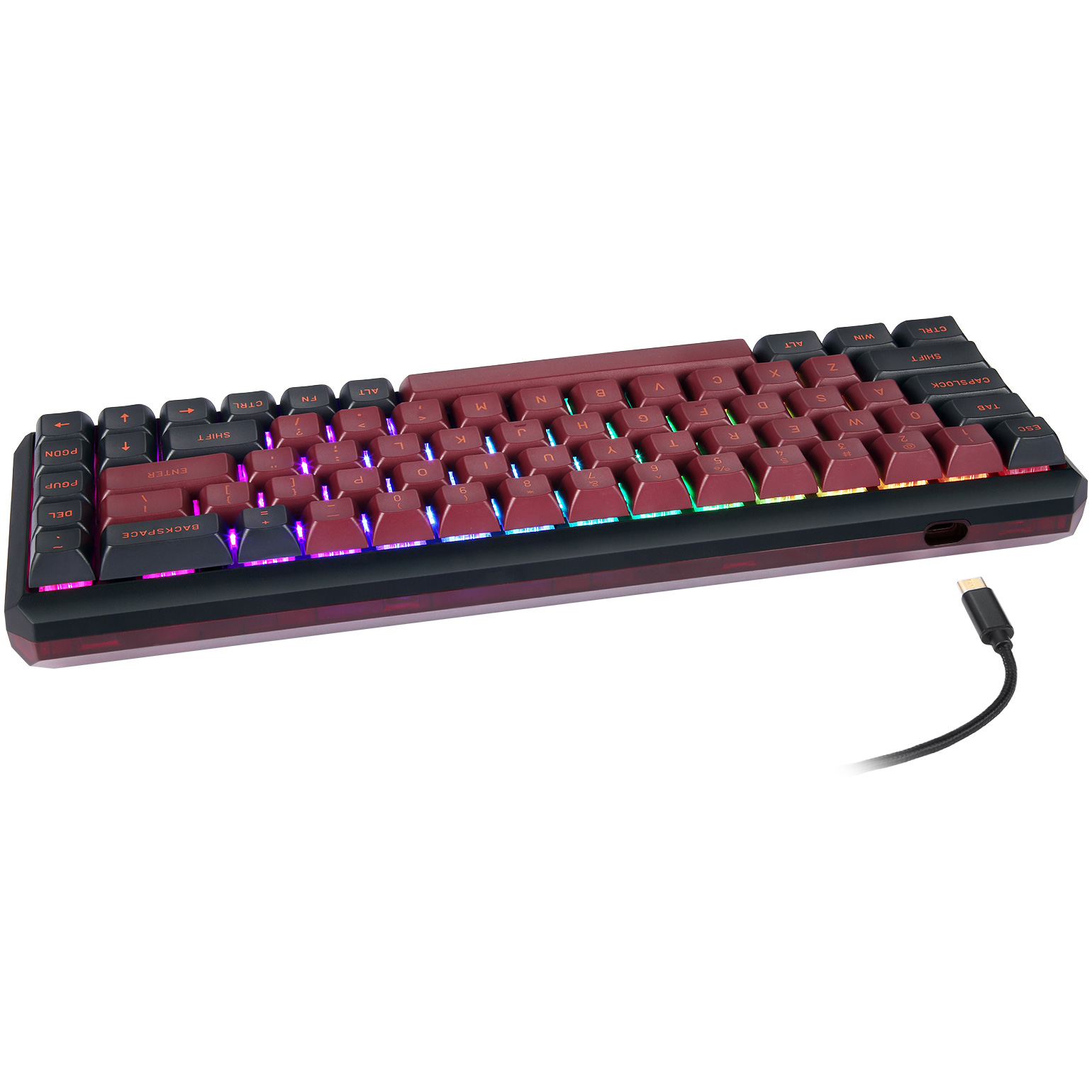 Клавіатура бездротова MOTOSPEED Darmoshark K5 Gateron Red Switch Red/Black (DMK5RBGR)